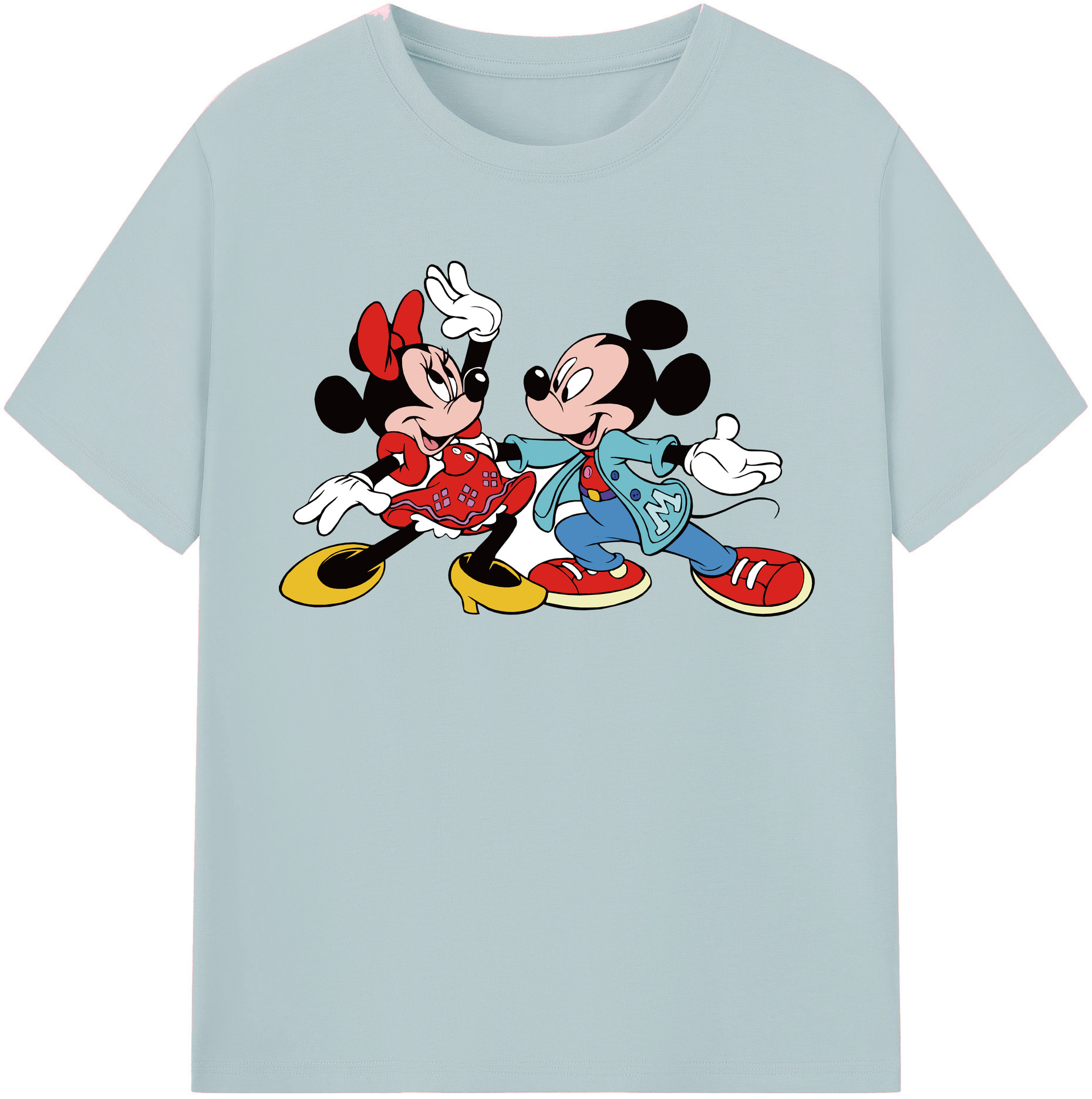 （画像用） ミッキーマウス Mickey Mouse 綿100％半袖Tシャツ（フロントプリント）